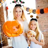 Kép 2/2 - Family Halloween hajráf, csillogós denevér