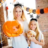 Kép 2/2 - Family Halloween hajráf, csontváz kezek