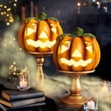 Kép 2/2 - Family Halloween LED szolár tök, 15x15cm