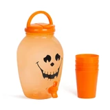 Kép 1/4 - Family Halloween italadagoló csappal, 4db pohárral, 4.4L, halloween tök
