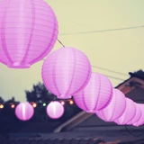 Kép 2/3 - Family Party LED-es lampion, 20cm, magenta