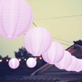 Kép 2/3 - Family Party LED-es lampion, 20cm, rózsaszín