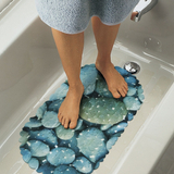 Kép 2/3 - Family Pound fürdőszobai csúszásgátló, 66x35cm, kék kőmintás