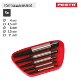 Kép 3/3 - Festa törtcsavar kiszedő készlet 4-4.5-6-7.5-11mm, 5 részes