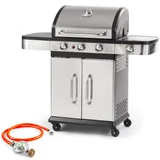 Kép 1/6 - Fieldmann FZG 3011 INOX gáz grillsütő, 3 égős, 60x42cm