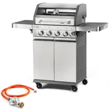 Kép 1/7 - Fieldmann FZG 3018 INOX gáz grill, 4+1 égős