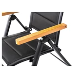 Kép 7/8 - Fieldmann 5017 állítható kerti szék, fekete, 44cm, 2db