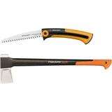 Kép 1/5 - Fiskars hasítófejsze X25 XL + Xtract™ kerti fűrész SW73-S