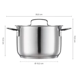 Kép 4/6 - Fiskars All Steel Casserole lábas, fedővel, 3L