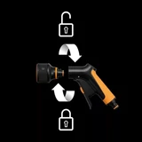 Kép 6/10 - Fiskars Comfort locsolópisztoly, 3-funkciós, markolatvezérlésű