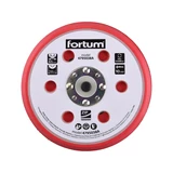 Kép 1/2 - Fortum gumi talp rotációs csiszológéphez, 6+16 db lyuk, tépőzáras, 12.000 f/perc, vastagság:10mm