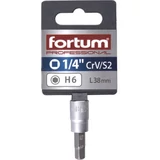 Kép 2/2 - Fortum bitdugófej, HEX, 1/4", 6mm