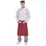 Kép 4/5 - Coverguard apró kockás szakácsnadrág, pepita mintás, gumibetétes derekú, szürke, L