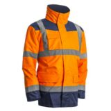 Kép 1/4 - Coverguard Kanata Fluo kabát, hidegálló, 4 az 1-ben, narancs-kék, S