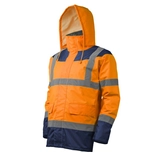 Kép 1/2 - Coverguard Keta jól láthatósági védőkabát, vízhatlan, narancs-kék, L