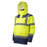 Kép 1/2 - Coverguard Keta jól láthatósági védőkabát, vízhatlan, sárga-kék, S