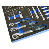 Kép 2/4 - Geko racsnis dugókulcs készlet szerszámkocsihoz, 1/4"-1/2"-3/8", 80 részes