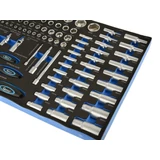 Kép 4/4 - Geko racsnis dugókulcs készlet szerszámkocsihoz, 1/4"-1/2"-3/8", 80 részes