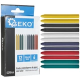 Kép 1/3 - Geko vízálló kréta gumikhoz, vegyes szín, 12x120mm, 12 db-os készlet