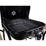 Kép 8/16 - Geko faszenes grill fedéllel és polcokkal, állítható grillrács