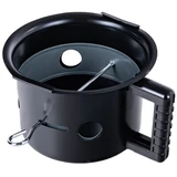 Kép 14/17 - Geko hordó típusú faszenes grill fedéllel, polcokkal, 71x35cm