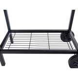Kép 15/17 - Geko hordó típusú faszenes grill fedéllel, polcokkal, 71x35cm