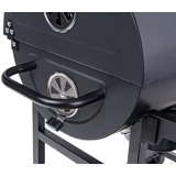 Kép 17/17 - Geko hordó típusú faszenes grill fedéllel, polcokkal, 71x35cm