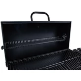 Kép 7/17 - Geko hordó típusú faszenes grill fedéllel, polcokkal, 71x35cm
