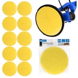 Kép 2/2 - Geko csiszolókorong falcsiszolókhoz, tépőzáras, 225mm, P220, 10db
