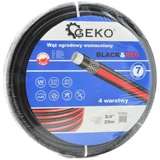 Kép 1/2 - Geko megerősített kerti locsolótömlő, fekete-piros, 3/4", 20m