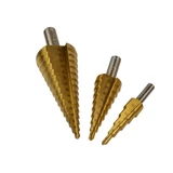 Kép 3/4 - Geko HSS lépcsős fúró készlet, titán 4-32mm, 3db-os