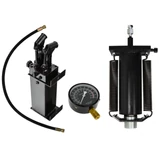 Kép 1/4 - Geko préskészlet henger rugókkal, 2-fokozatú szivattyú, mérőműszer tömlővel, 50T