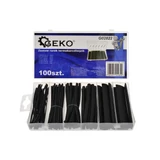 Kép 1/3 - Geko zsugorcső készlet, fekete, 100db