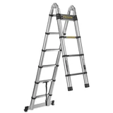 Kép 5/8 - Geko teleszkópos létra, alu, csuklós, 150kg, 5m