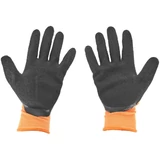 Kép 2/2 - Geko munkavédelmi kesztyű, poliészter, latex bevonat, narancs, 9