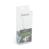 Kép 2/3 - Autós szivargyújtó adapter, feszültségmérővel és árammérővel, fehér, 2xUSB