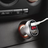Kép 3/3 - Autós szivargyújtó adapter, feszültségmérővel és árammérővel, fehér, 2xUSB