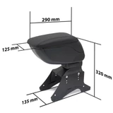 Kép 5/7 - Univerzális autós könyöklő tárolórekesszel, fekete