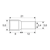 Kép 2/2 - Érvéghüvely 6 mm²-es vezetékekhez