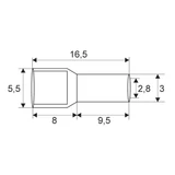 Kép 2/2 - Érvéghüvely 4 mm²-es vezetékekhez