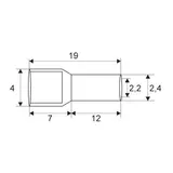 Kép 2/2 - Érvéghüvely 2,5 mm²-es vezetékekhez