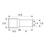 Kép 2/2 - Érvéghüvely 1,0 mm²-es vezetékekhez