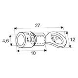 Kép 2/2 - Szigetelt gyűrűs saru piros PVC szigeteléssel, 6,5/3.4mm