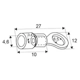 Kép 2/2 - Szigetelt gyűrűs saru piros PVC szigeteléssel, 6,5/3.4mm