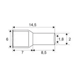 Kép 3/3 - Érvéghüvely 2x1 mm²-es vezetékekhez