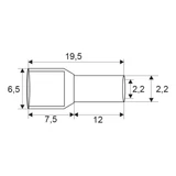 Kép 2/3 - Érvéghüvely 2x1,5 mm²-es vezetékekhez