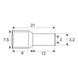 Kép 3/3 - Érvéghüvely 2x2,5 mm²-es vezetékekhez