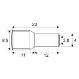 Kép 3/3 - Érvéghüvely 2x4,0 mm²-es vezetékekhez