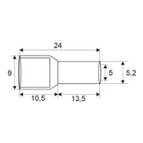 Kép 3/3 - Érvéghüvely 2x6,0 mm²-es vezetékekhez