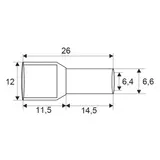 Kép 3/3 - Érvéghüvely 2x10 mm²-es vezetékekhez